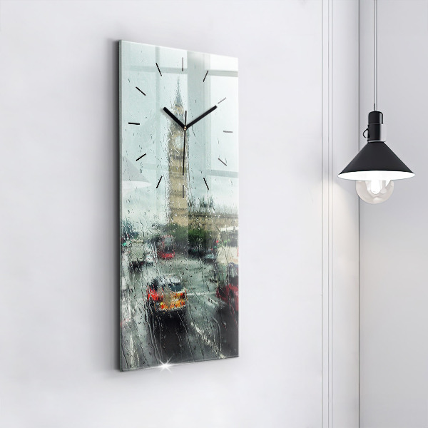 Vertical wall clock Rainy London