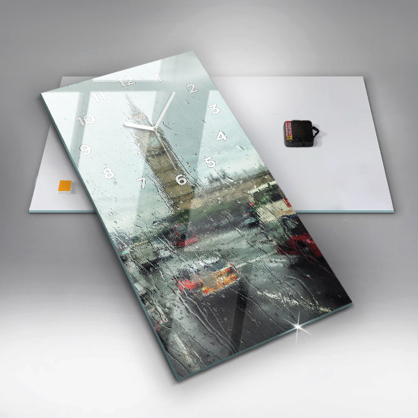 Vertical wall clock Rainy London