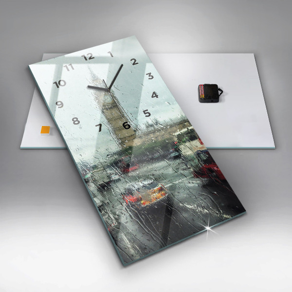 Vertical wall clock Rainy London