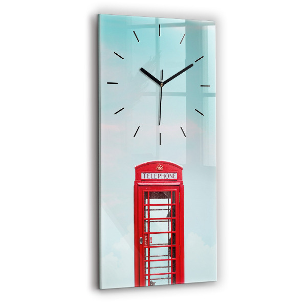 Vertical wall clock Public phone