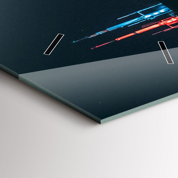 Vertical wall clock Chicago Cityscape