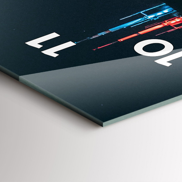 Vertical wall clock Chicago Cityscape