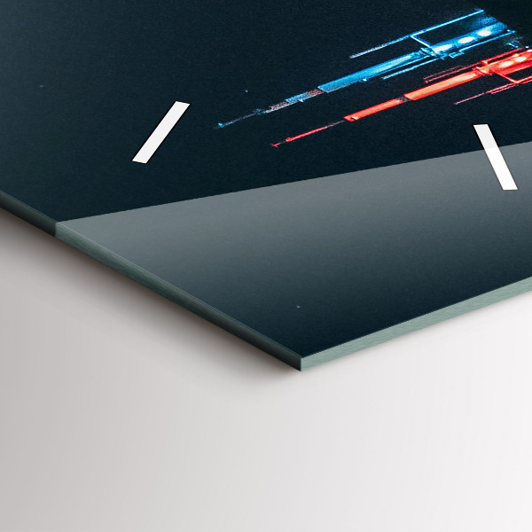 Vertical wall clock Chicago Cityscape