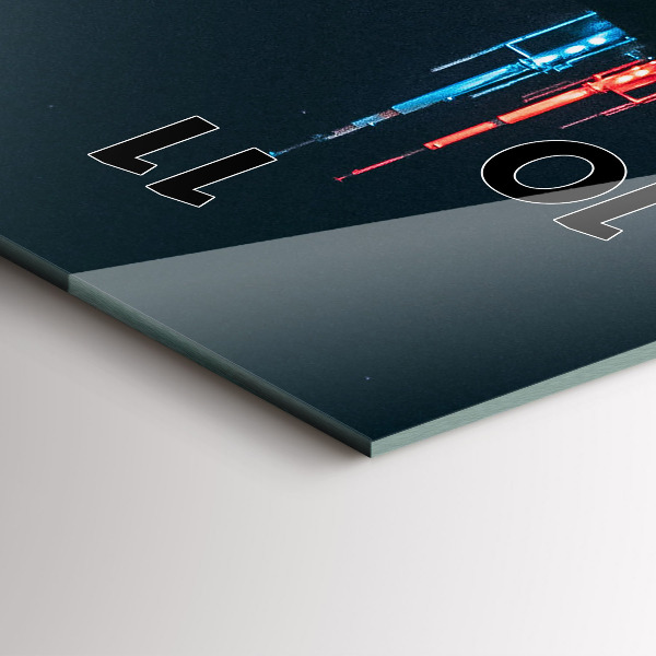 Vertical wall clock Chicago Cityscape