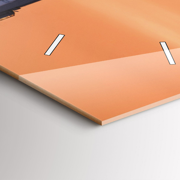 Vertical wall clock Benjamin Franklin Bridge