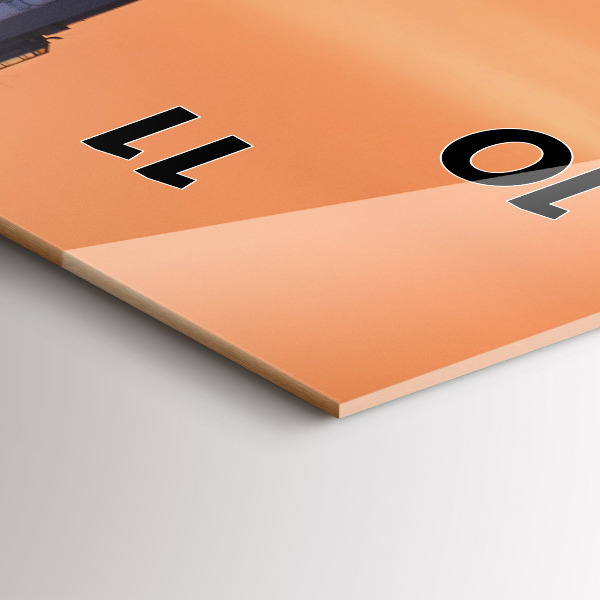 Vertical wall clock Benjamin Franklin Bridge