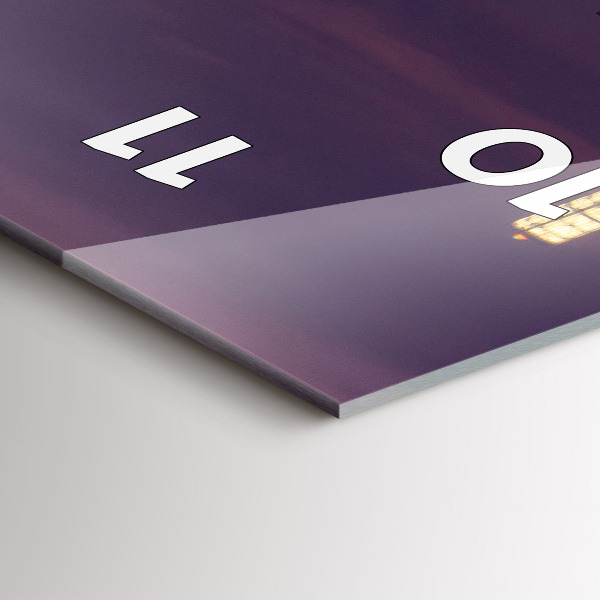 Vertical wall clock Philadelphia City Skyline