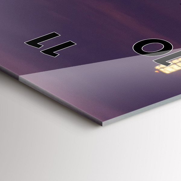 Vertical wall clock Philadelphia City Skyline