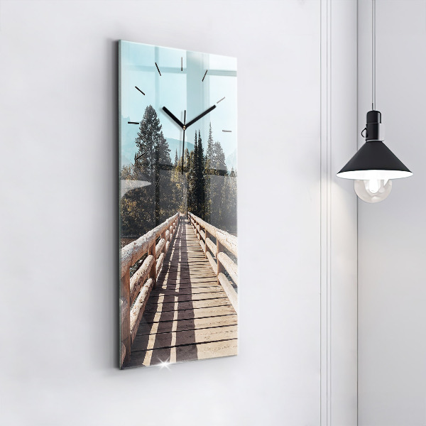 Vertical wall clock Mountains in Yellowstone