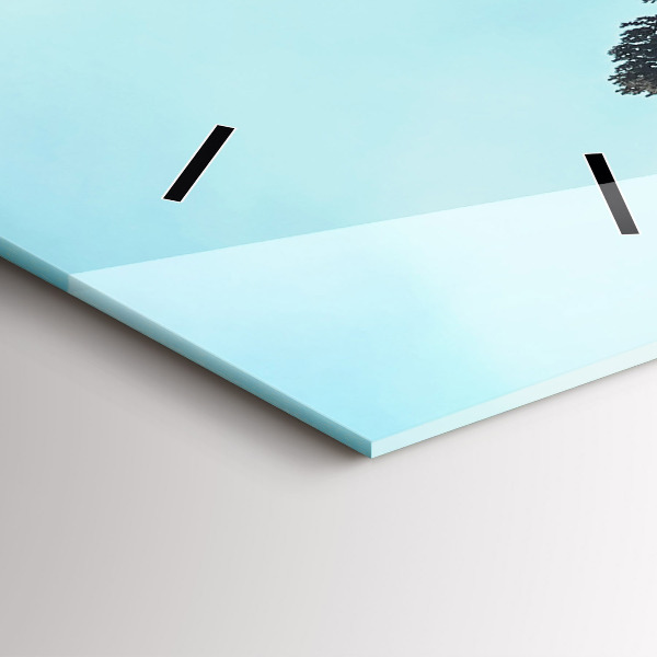 Vertical wall clock Mountains in Yellowstone