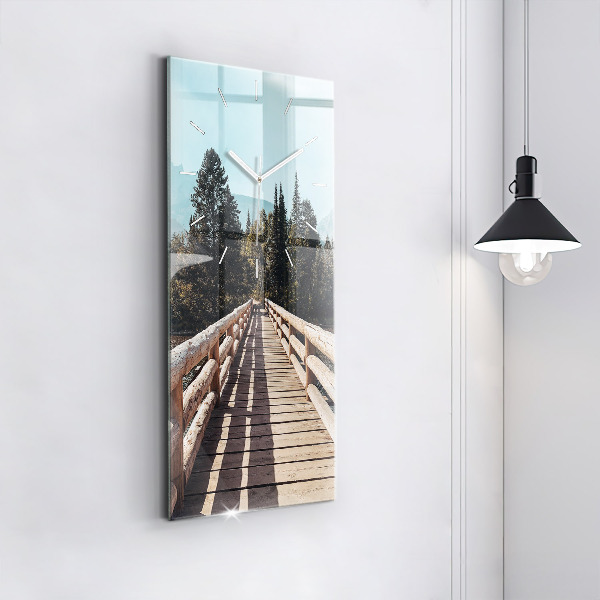 Vertical wall clock Mountains in Yellowstone