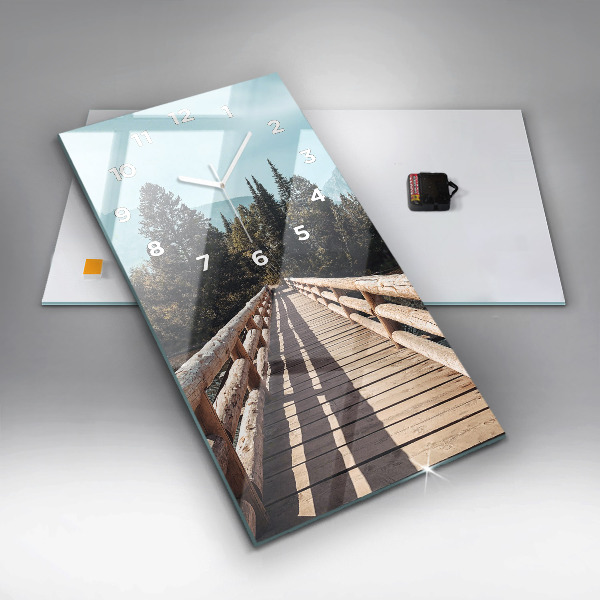 Vertical wall clock Mountains in Yellowstone