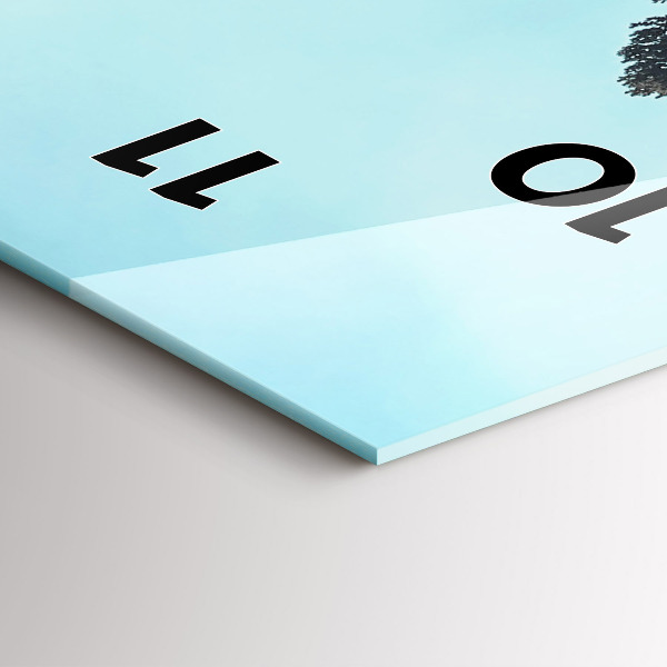 Vertical wall clock Mountains in Yellowstone