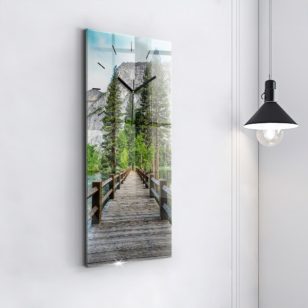 Vertical wall clock Yosemite Wooden Bridge