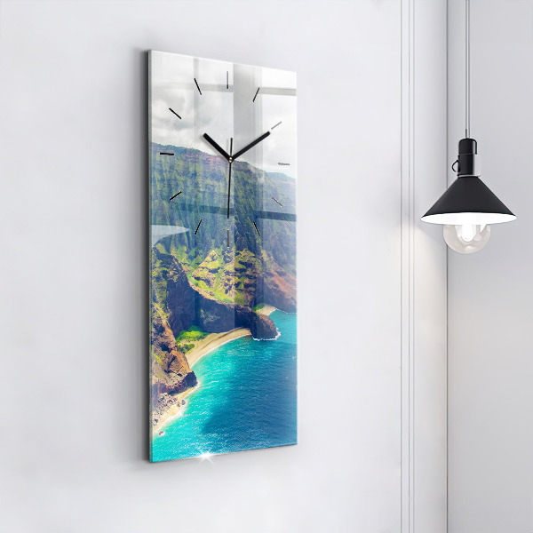 Vertical wall clock The Sea in Hawaii