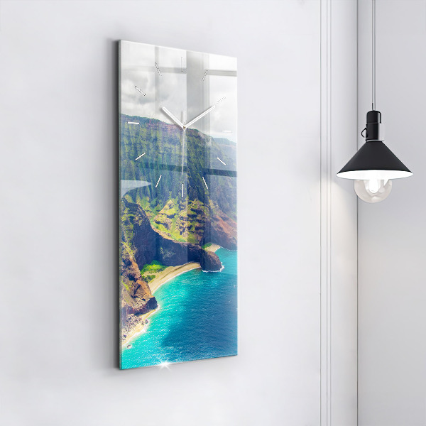 Vertical wall clock The Sea in Hawaii