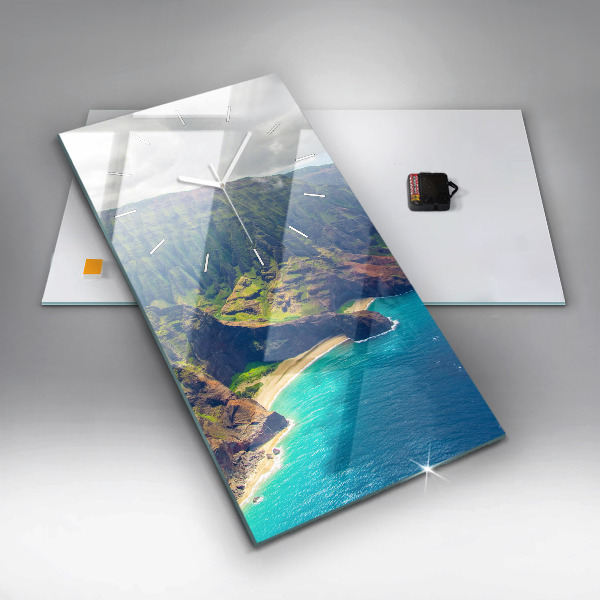 Vertical wall clock The Sea in Hawaii