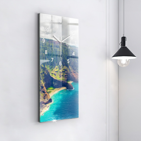 Vertical wall clock The Sea in Hawaii