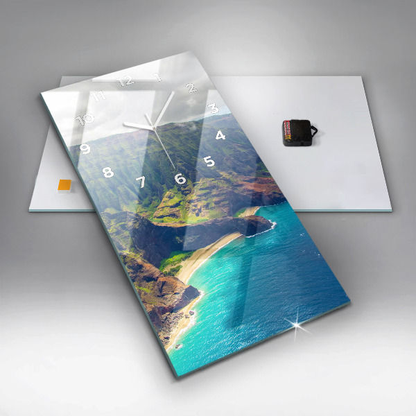 Vertical wall clock The Sea in Hawaii