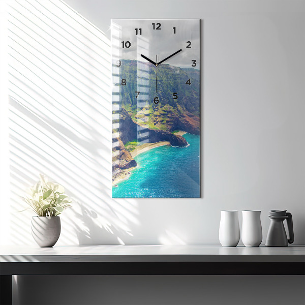 Vertical wall clock The Sea in Hawaii