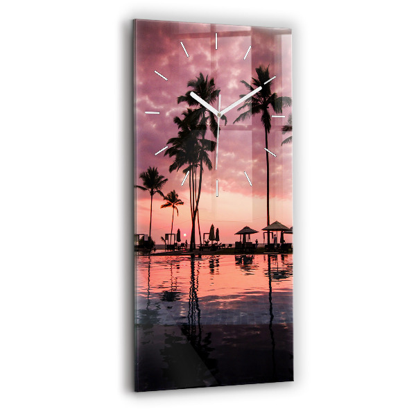 Vertical wall clock Palm trees in Hawaii