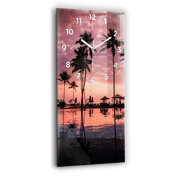 Vertical wall clock Palm trees in Hawaii