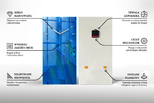 Vertical wall clock Surfer in Hawaii