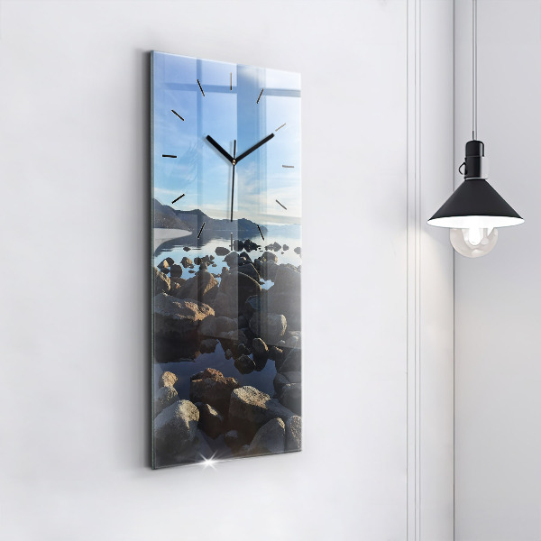 Vertical wall clock Sea view