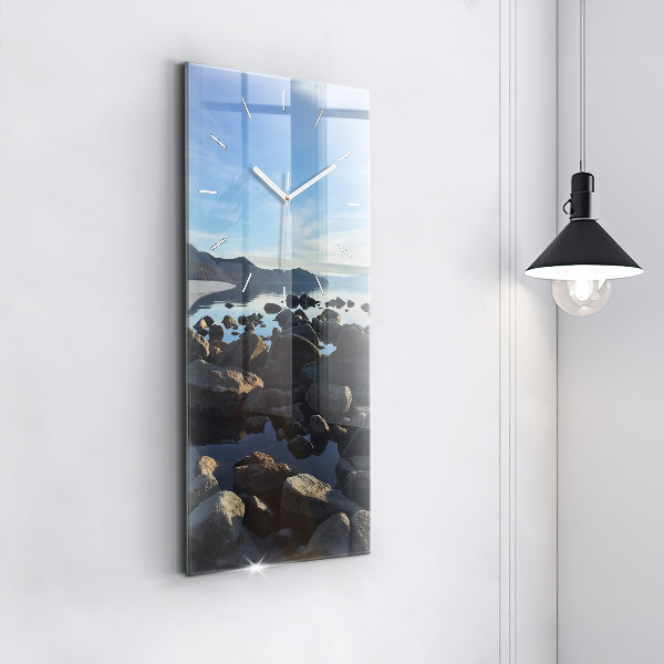 Vertical wall clock Sea view