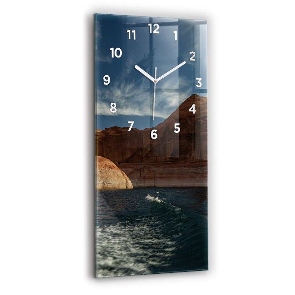 Vertical wall clock Person on water skis