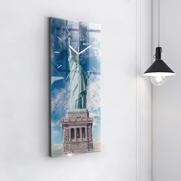 Vertical wall clock Statue of Liberty New York