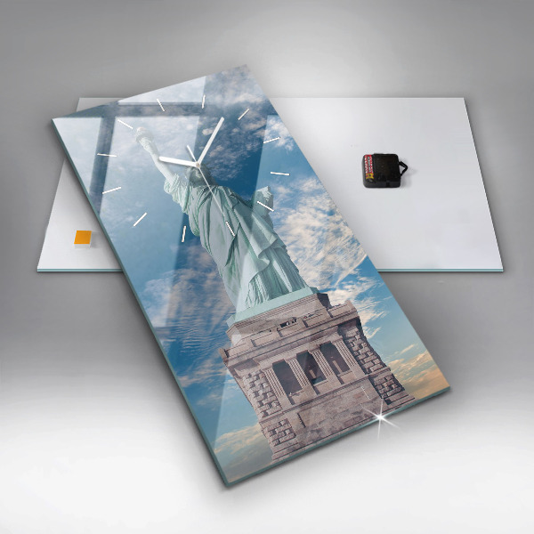 Vertical wall clock Statue of Liberty New York