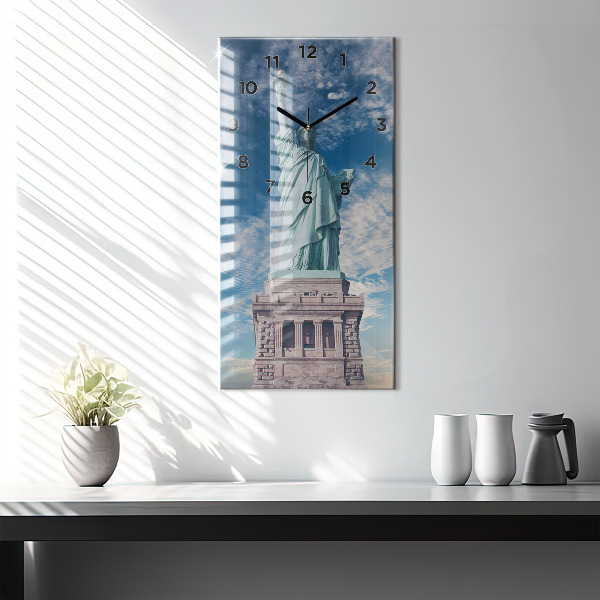 Vertical wall clock Statue of Liberty New York