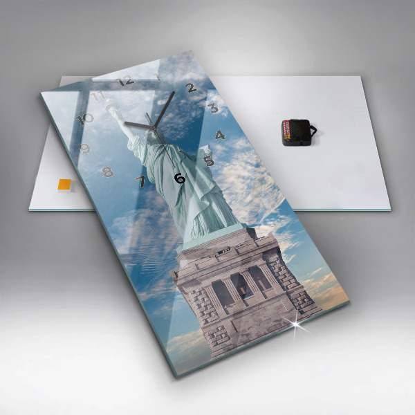 Vertical wall clock Statue of Liberty New York