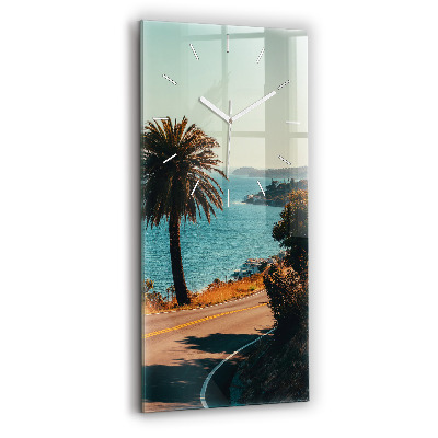Vertical wall clock Palm trees in Malibu