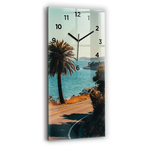 Vertical wall clock Palm trees in Malibu