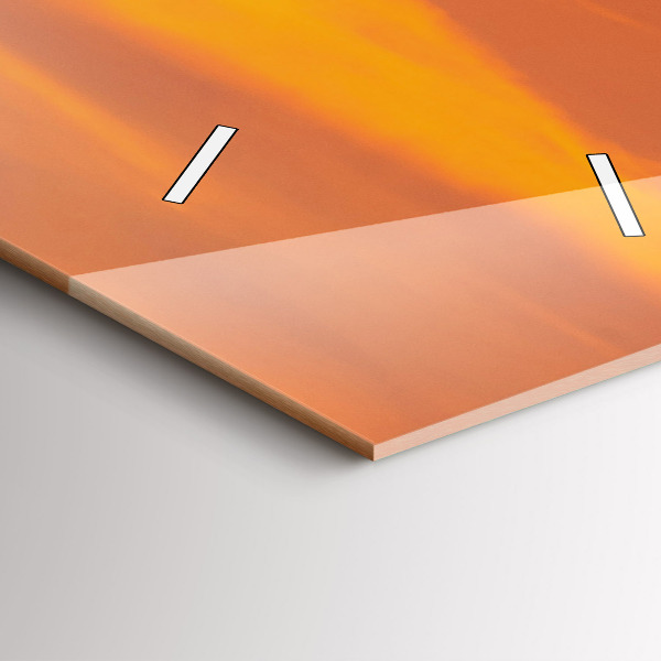 Vertical wall clock Lake Balaton in the evening