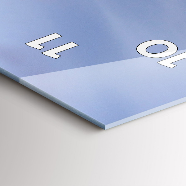 Vertical wall clock City sunset