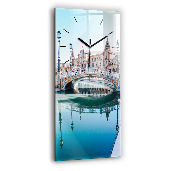 Vertical wall clock Plaza de Espana in Seville