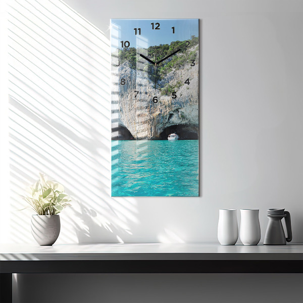 Vertical wall clock Underwater Cave