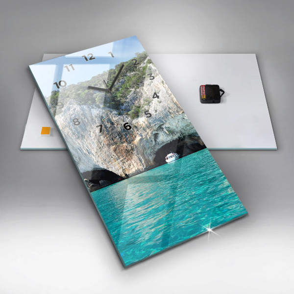 Vertical wall clock Underwater Cave
