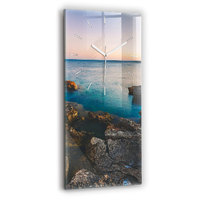Vertical wall clock Sea landscape