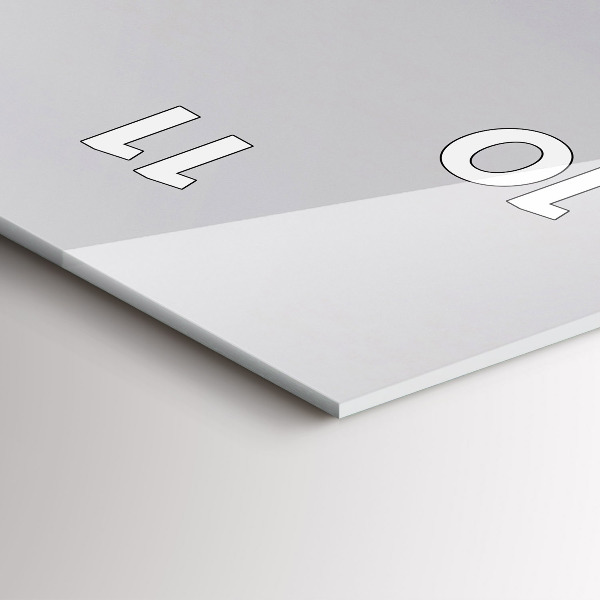 Vertical wall clock View of the Mediterranean Sea