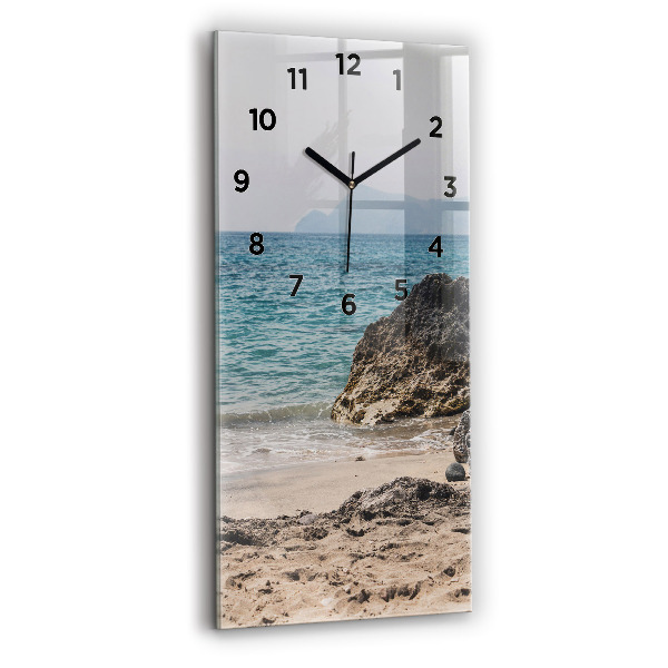 Vertical wall clock View of the Mediterranean Sea