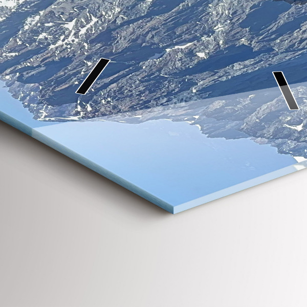 Vertical wall clock Alps Mountains in Winter