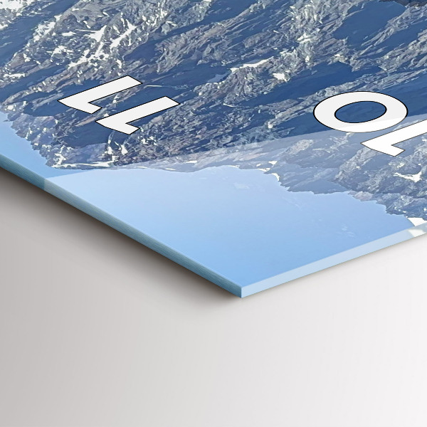 Vertical wall clock Alps Mountains in Winter