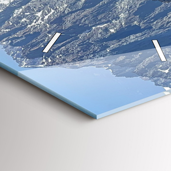 Vertical wall clock Alps Mountains in Winter