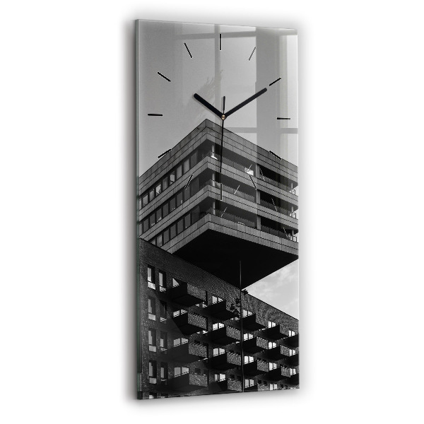 Vertical wall clock Architecture in Amsterdam