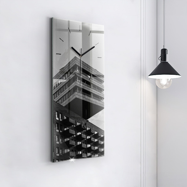 Vertical wall clock Architecture in Amsterdam