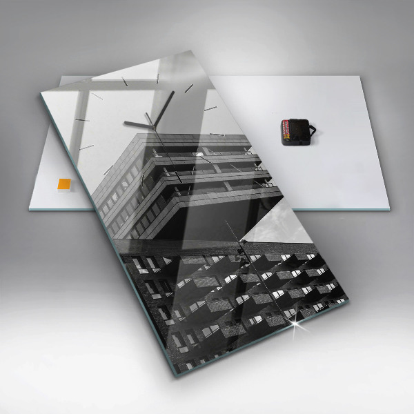 Vertical wall clock Architecture in Amsterdam